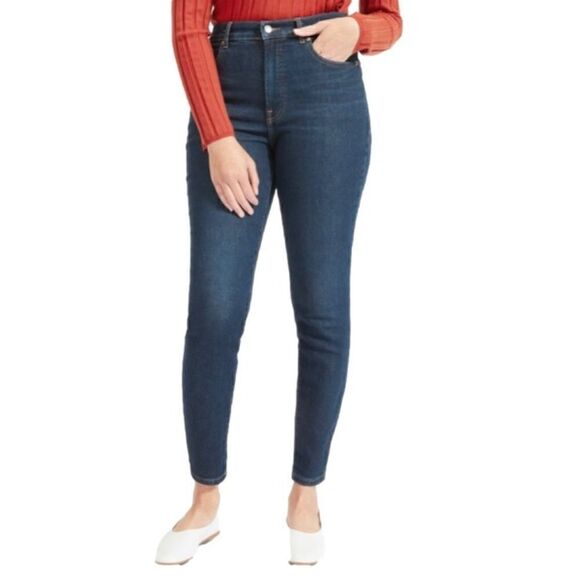 Everlane High Rise Skinny Jeans in Dark Blue Wash Women’s 28 - Picture 1 of 9